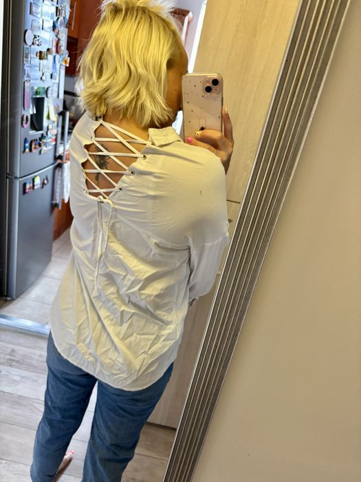 Biała koszula damska oversize