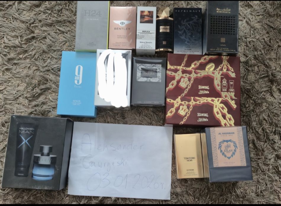 Margiela Tom Ford Paco Rabanne  zestaw oryginalnych perfumów.
