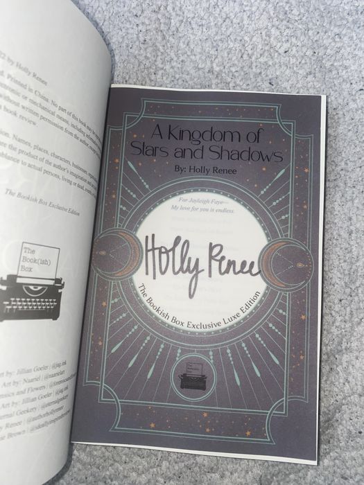 A Kingdom of Stars and Shadows - Holly Renee (TheBookishBox)