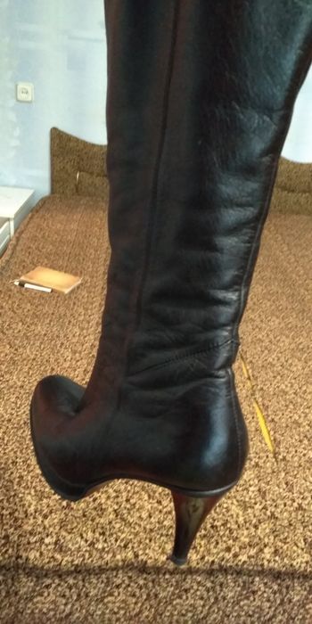 Сапоги женские кожаные