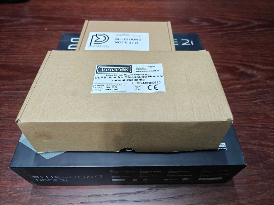 Bluesound Node 2i Streamer wraz zasilaczem Tomanek ULPS mini