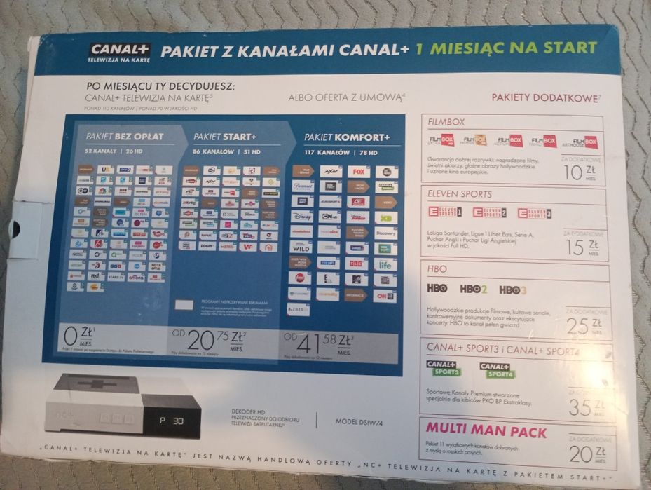 Dekoder cyfrowy canal +