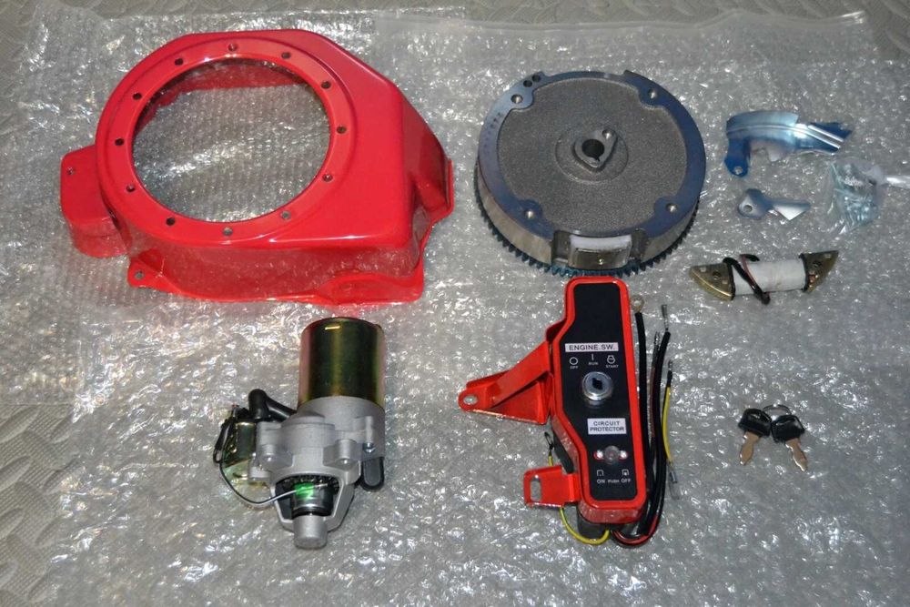 kosiarka silnik honda GX zestaw rozrusznik stacyjka koło zamachow nowe