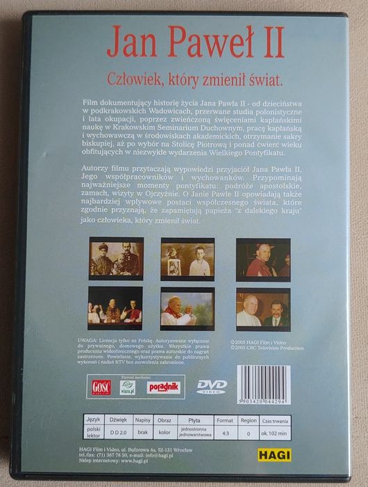 Filmy na DVD o tematyce papieskiej
