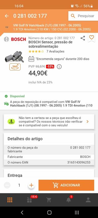 Sensor map 4 bares (bosh)