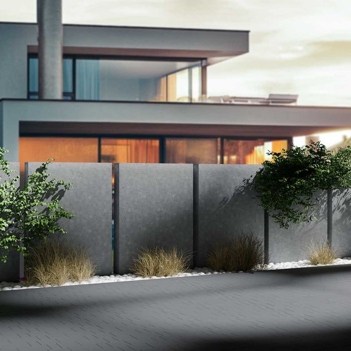 Mur ogrodzeniowy typu L, mur z betonu architektonicznego