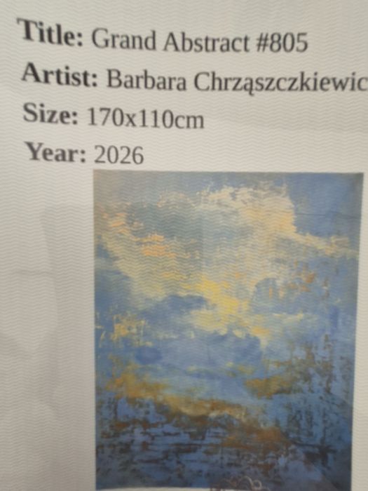 CERTYFIKAT - Oryginalny Obraz Malarki Barbary Chrząszczkiewicz