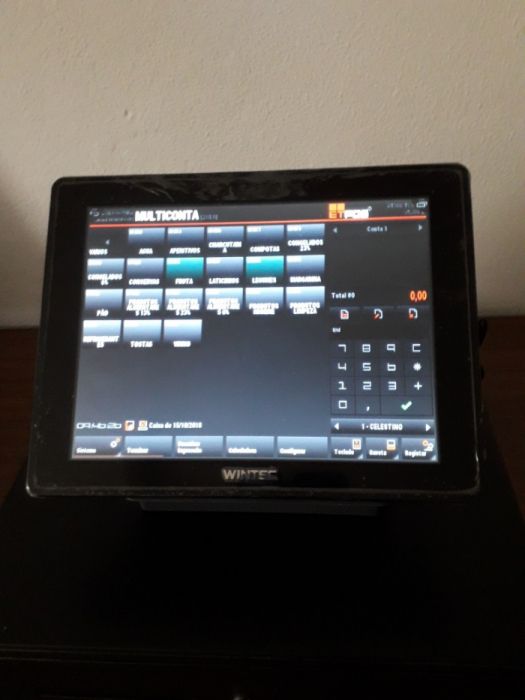 POS com impressora incorporada, gaveta dinheiro e programa certificado