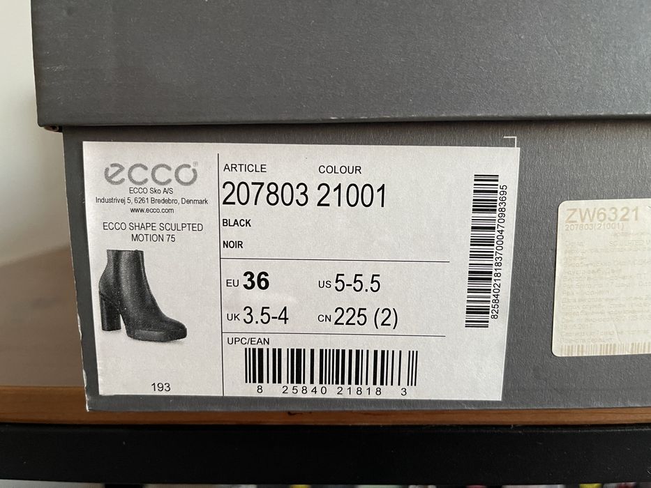 Черевики жіночі Ecco (полусапоги)