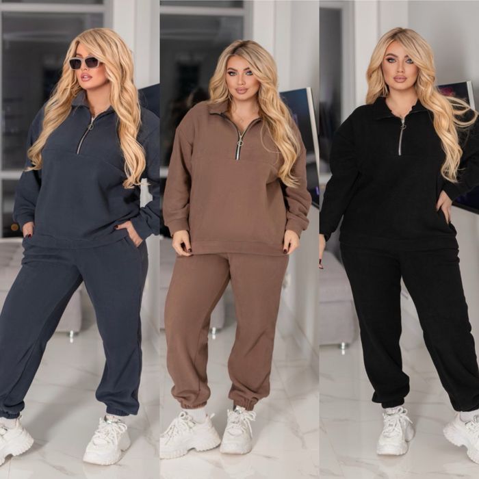 Жіночий спортивний костюм двосторонній фліс 48-50 52-54 56-58 60-62