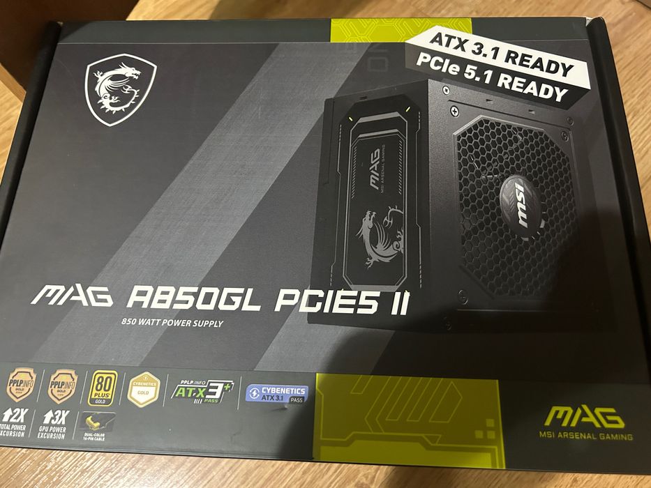 Fonte de Alimentação ATX MSI MAG A850GL PCIE5 II 850W ATX