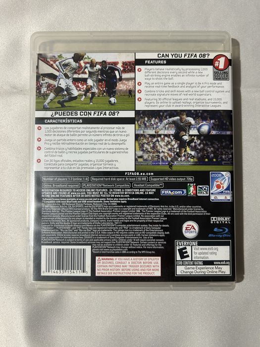 Jogo Fifa 08 para ps3