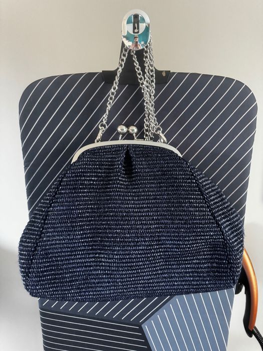 Torebka granatowa z trawy morskiej