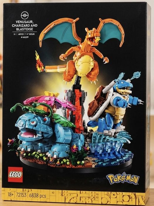LEGO Pokémon 72153 - Venusaur, Charizard e Blastoise (6838 Peças) - NOVO E SELADO