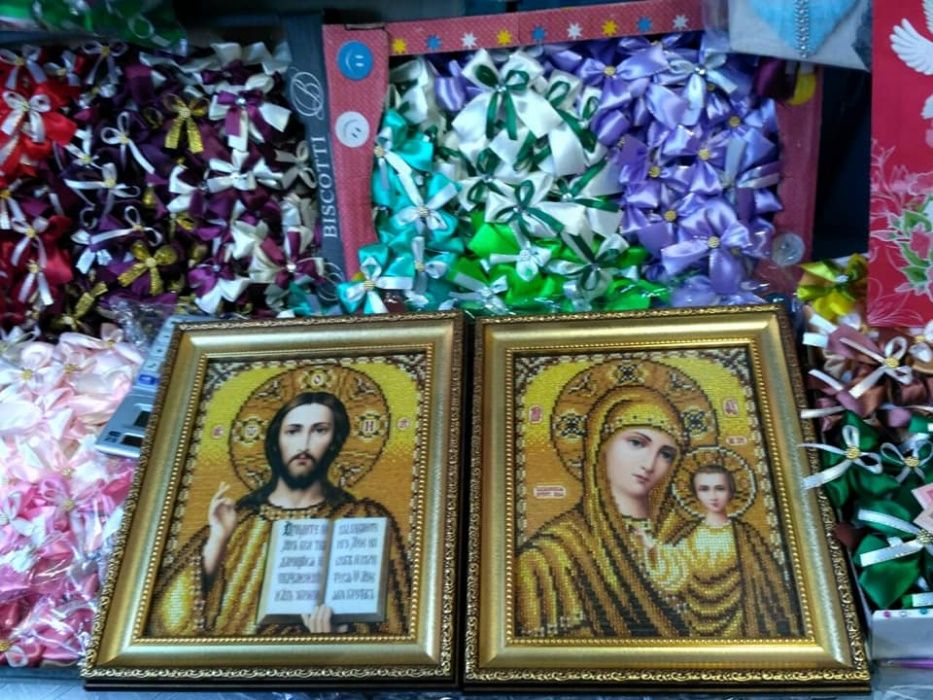 Вінчальні ікони, парні ікони (чеський бісер)