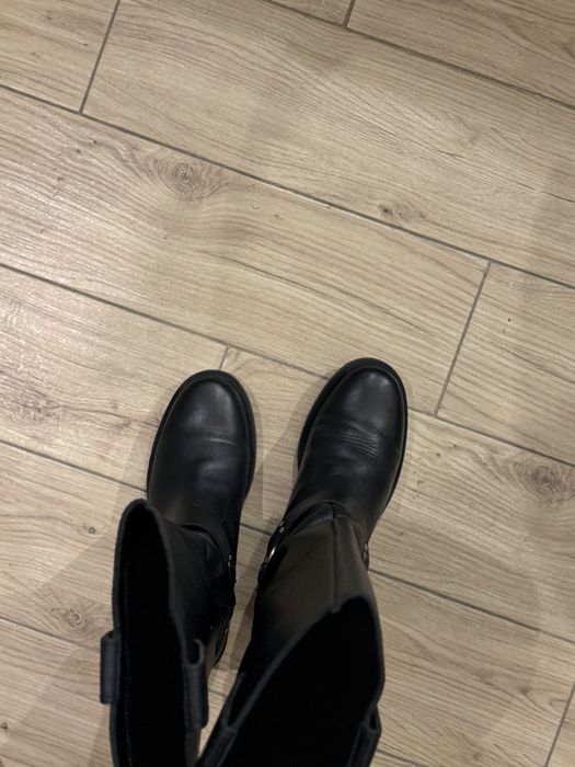 Чоботи шкіряні mango манго