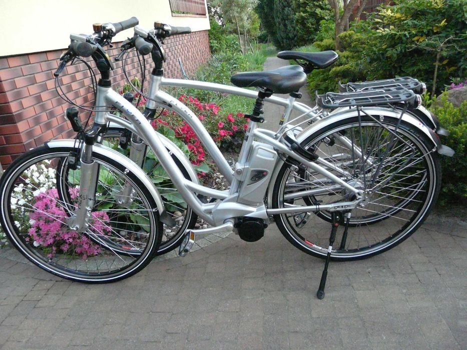 Rower elektryczny para FLYER 28"/45 i 50 centralny,Magura,nożny.Szwajcary