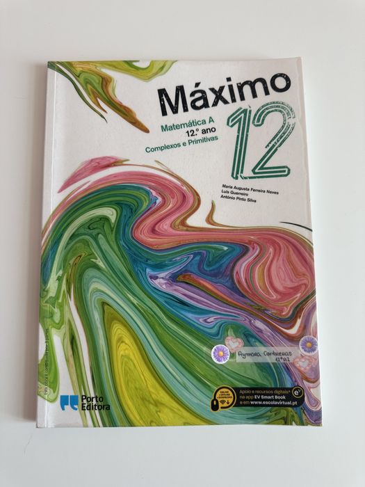 Manual de Matemática 12 ano “Máximo” 3 partes e Caderno de Atividades