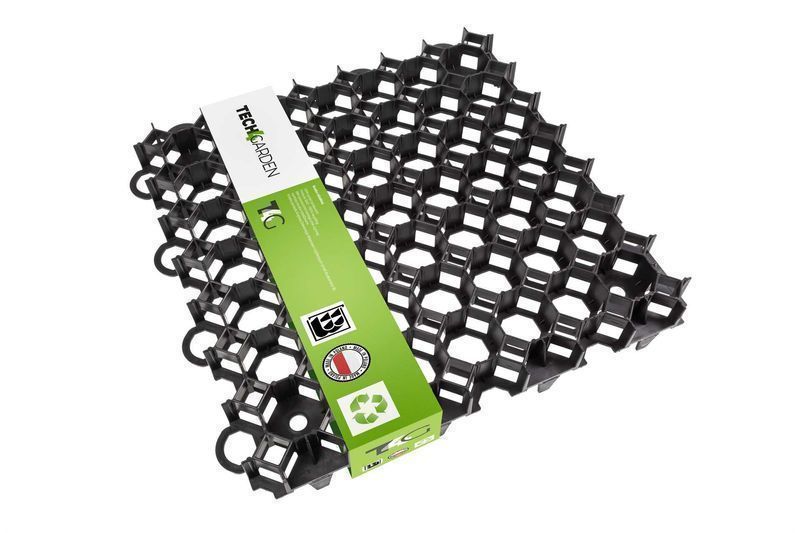 Kratka Trawnikowa Drogowa Parkingowa Ażur GEOKRATA 50x50x4 CZARNA VAT