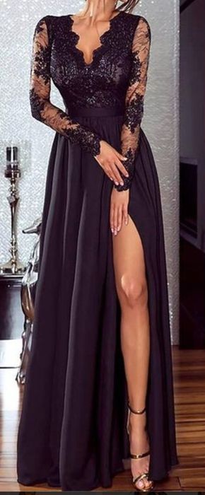 Elegancka granatowa sukienka