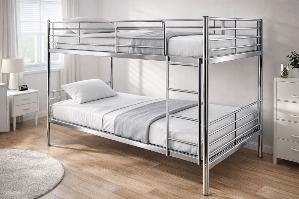 Łóżko piętrowe 90x200 – solidne, hostel/pracownicze, TANIO