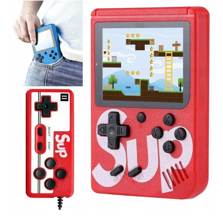 Mini konsola SUP przenośna retro pegasus 8 bit 400 gier + pad ee