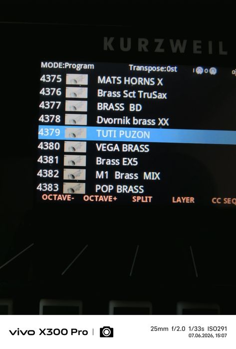 Kurzweil sample PC4 i nowe wersje K2XXX