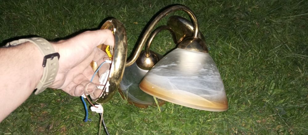 2x kinkiet Alfa złoty piękny oryginalny lampa ścienna
