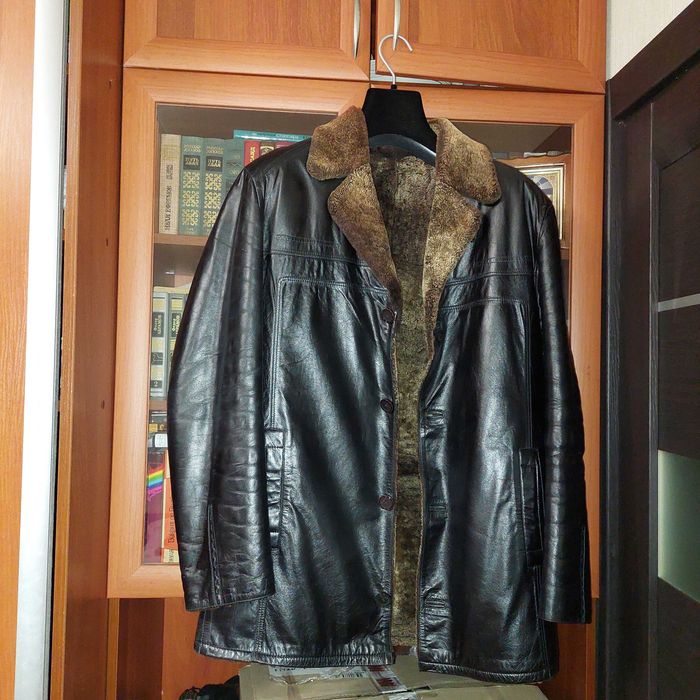 Шкіряна чоловіча куртка ASMUS, Єврозима, розмір М