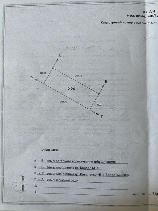 Продам земельну ділянку 2,24 га