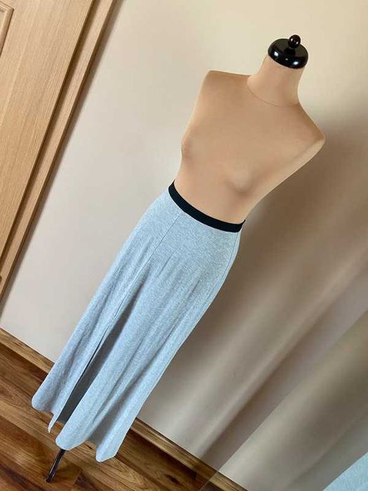 S m spodnica dres long maxi dluga szara reserved na gumce 36 38