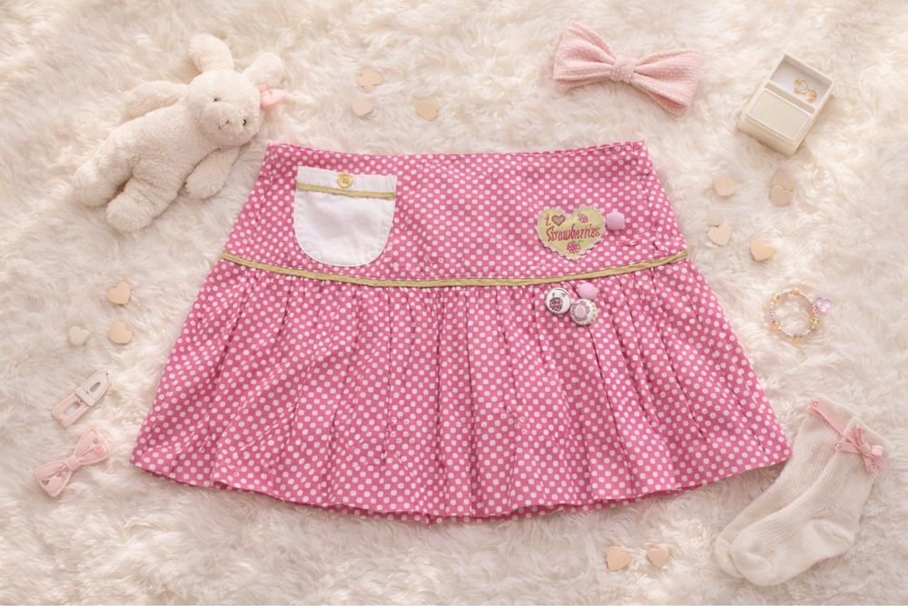 Różowa spódniczka w groszki 116 / EU 116 | EXIT | BDB