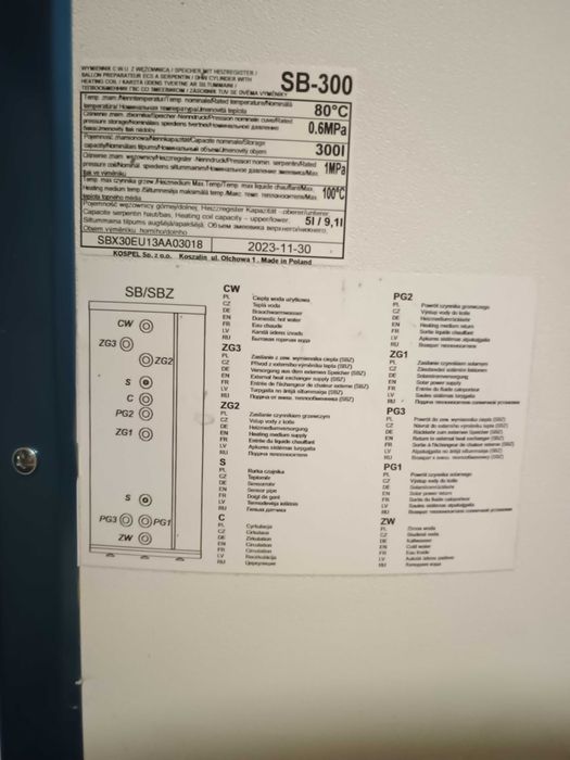 Wymiennik CWU z wężownicą