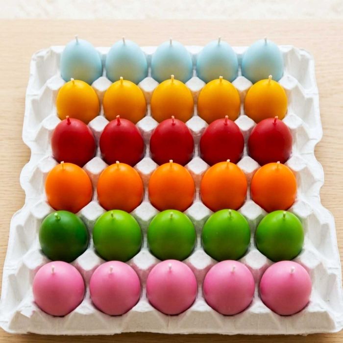 Набір Великодніх свічок яйце  30шт, свічки з бджолиного воску, опт.