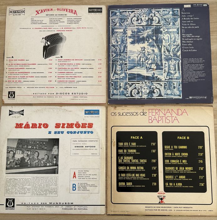 Conjunto 17 Discos Vinil LPs - música Portuguesa, Fado e outros