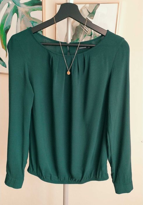 Ciemnozielona bluzka Reserved rozmiar 34
