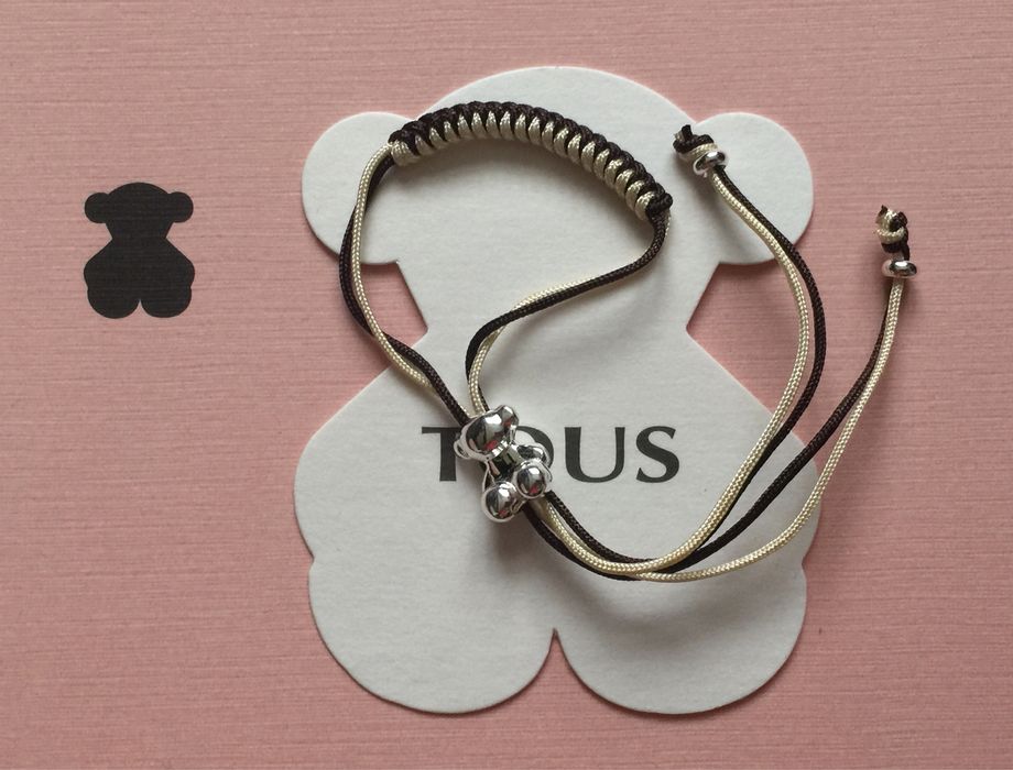 Tous Bold Bear bransoletka ze sznurka brązowa