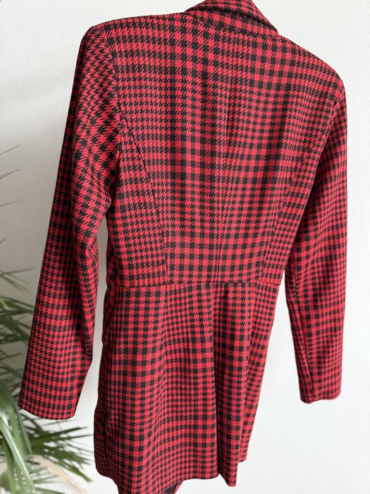 Kombinezon w pepitkę czarny czerwony elegancki Zara S jak nowy