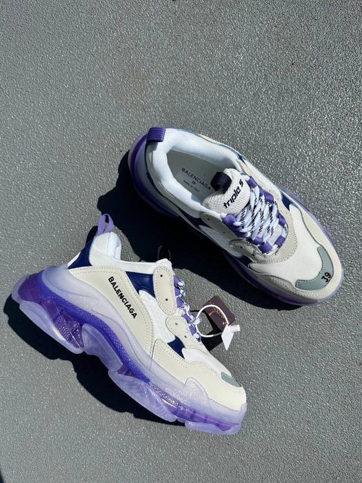 Buty Balenciaga Triple S clear sole violet