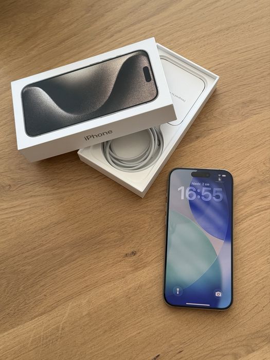 iPhone 15 Pro 256GB Naturalny Tytan - stan jak nowy