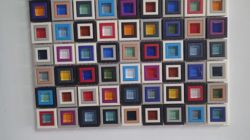 Painel de mosaico vidro policromático