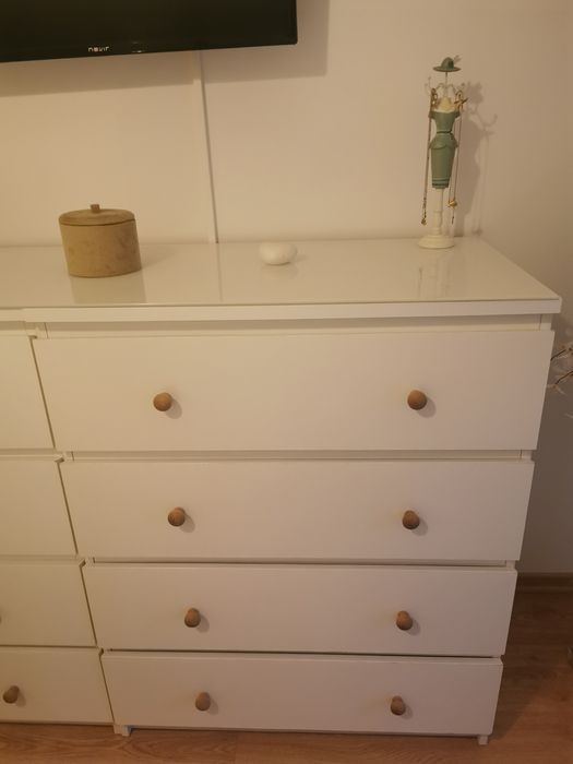 2 Cómoda Malm c/4 gavetas, branco