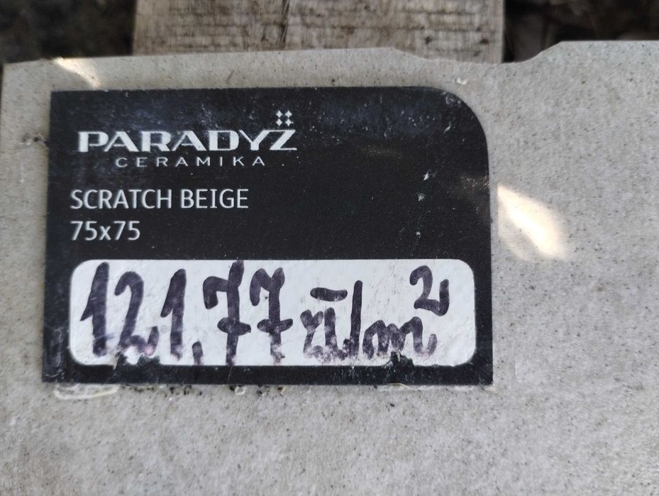 Paradyż.Płytki.Gres mrozoodporny.75x75cm. 26szt. Około 14m2.
