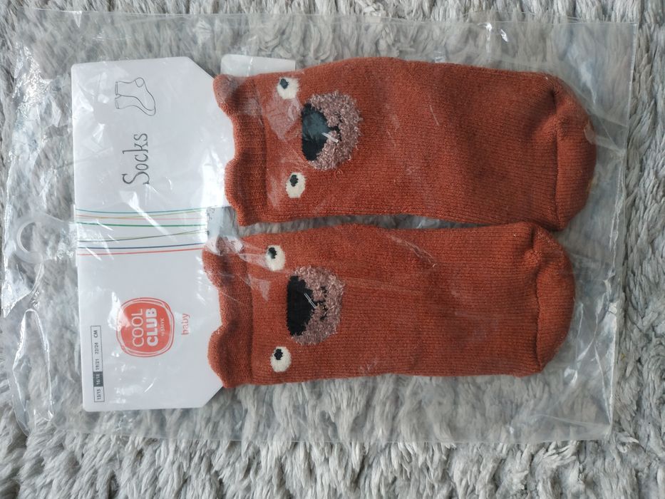 Nowe skarpetki chłopięce/misie/brązowe/Cool Club/Smyk/r.16-18