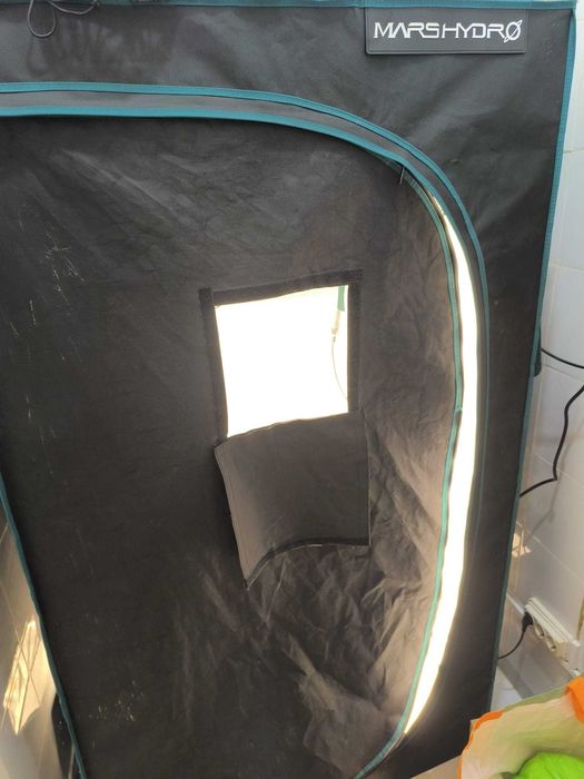 Kit Completo Mars Hydro - Tenda de Cultivo 1mx1mx1.8m + Led 300W + Extrator de ar c/ Filtro de Carbono e Termostato e muito mais