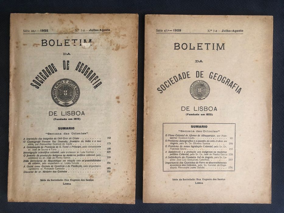 S. Tomé - Sul de Angola (1928/1929) / Mundo Português (1934/1935)