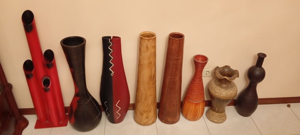 Conjunto de jarrões decorativos altos – vários estilos