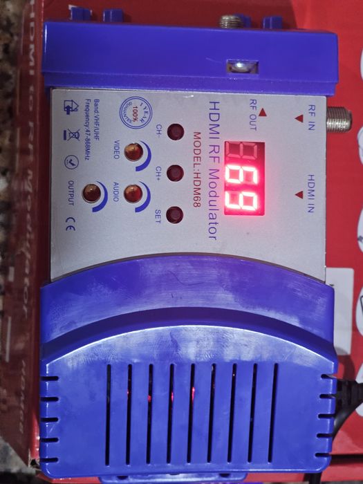 Modelador HDMI para sinal RF UHF VHF Novo