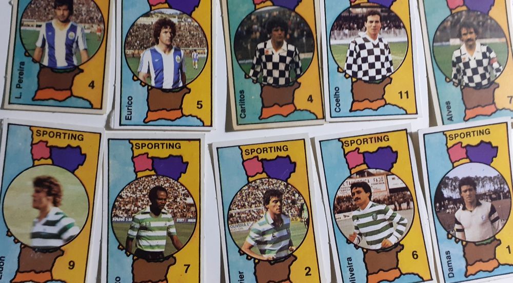Cromos futebol antigos