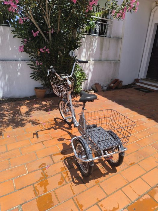 Triciclo Elétrico Orbit – Autonomia até 30 km – Cesto Duplo – Excelente Estado